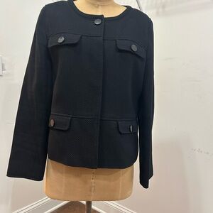 Talbots 💯 cotton fully lined Black Jacket